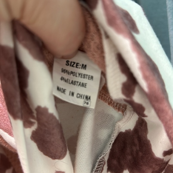 Medium mauve white cow print shirt - Picture 3 of 3